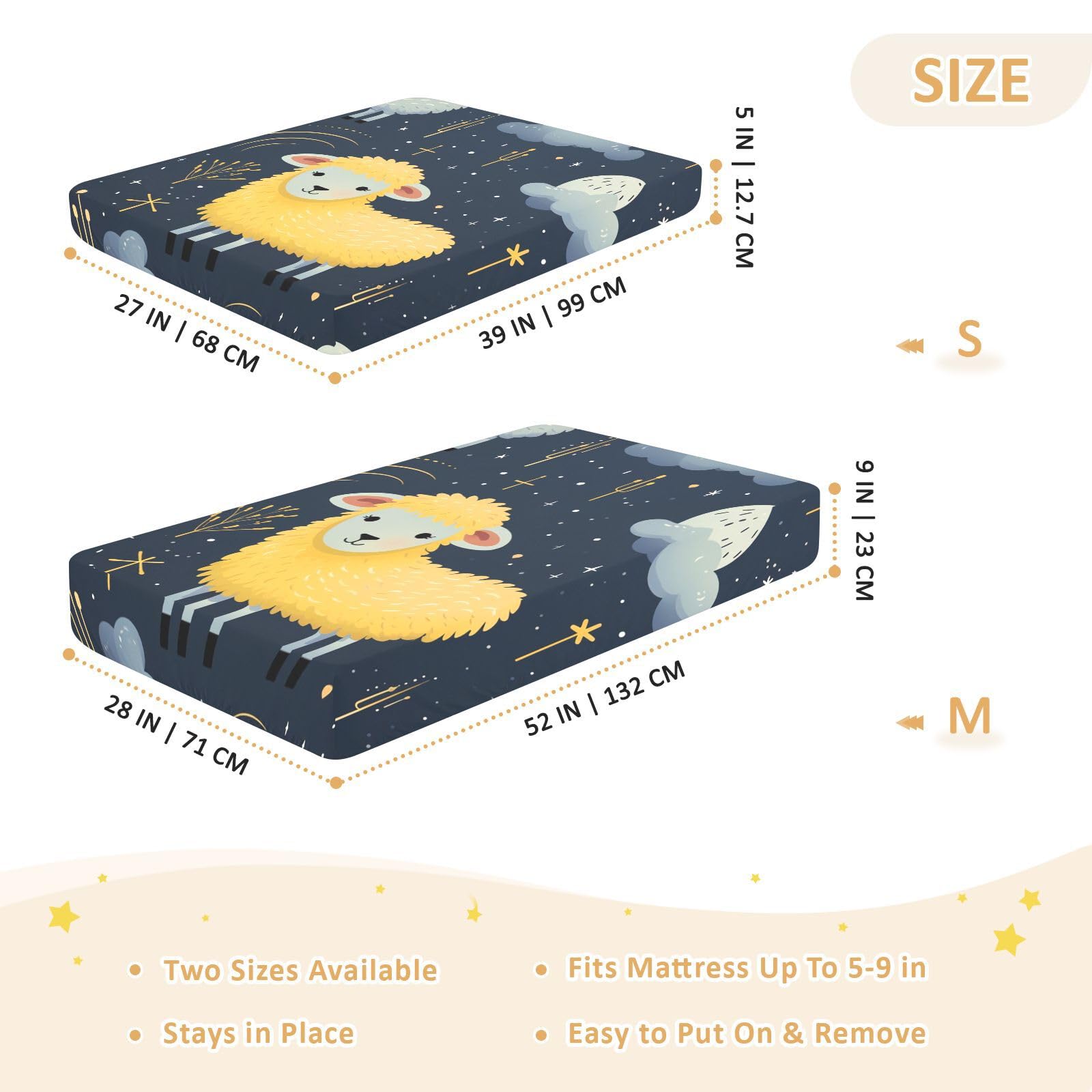 Lindo Estrellas Ovejas Galaxia Sábana de Cuna para Niños Pequeños,Sábanas de Algodón Suave para Bebés Aptas para Colchón Corralito