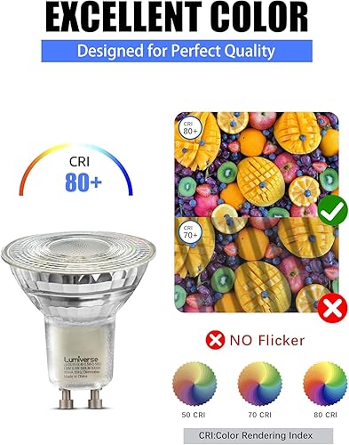 Miniatura 5 de MASTERY MART Paquete de 24 bombillas LED GU10, no regulables, luz blanca diurna de 5000 K, 4 W para bombilla halógena de 35 W, repuesto para campana