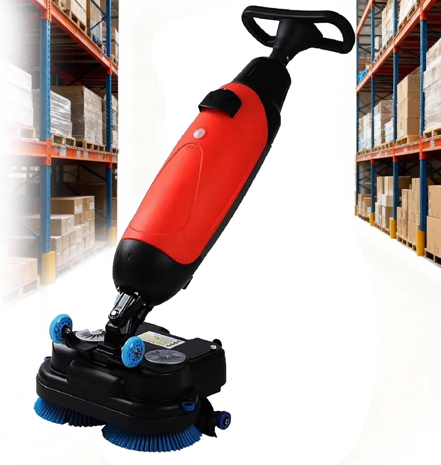 Lavapavimenti commerciale, portatile, senza fili, per casa, ufficio e piccoli spazi, ideale per piastrelle e pavimenti sigillati (rosso)