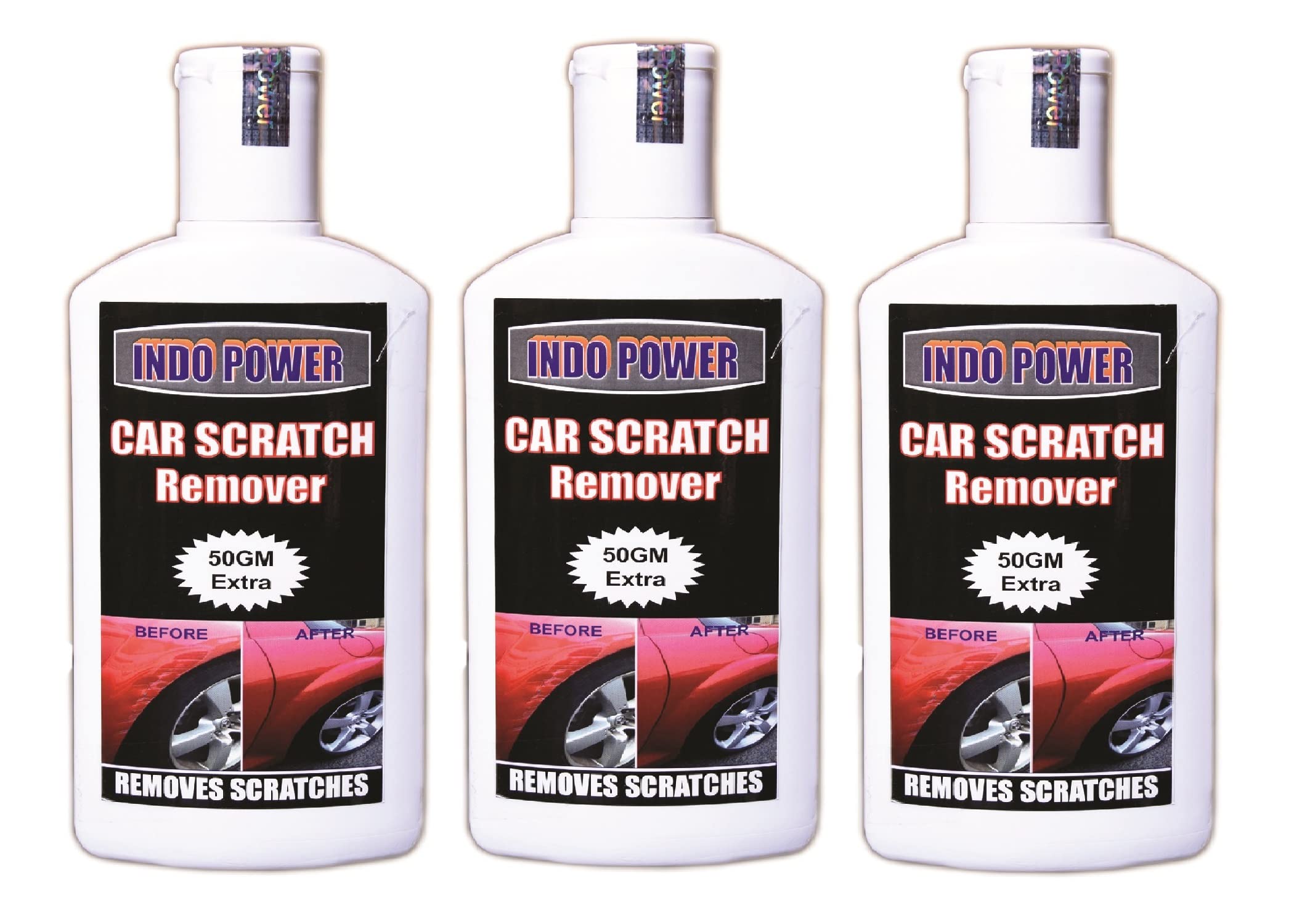 INDOPOWER® R1765- CAR Scratch Remover (3pc x600gm). All Colour Car & Bike Scratch Remover Advanced formula Rubbing Compound (Not for Dent & Deep Scratches).
