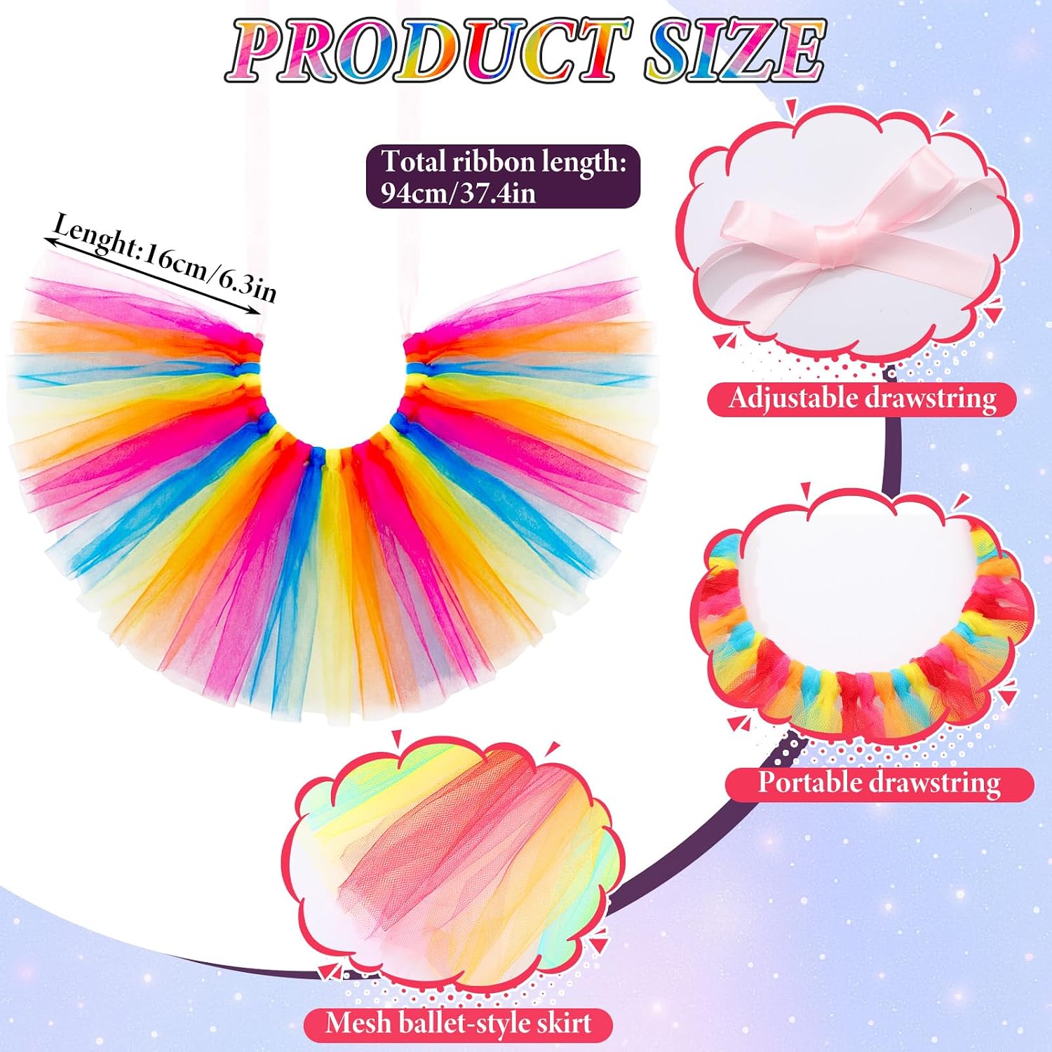 Shinylin 12 Pcs Chicken Clothes, Tutu Skirts and Hats, Trendy image 3