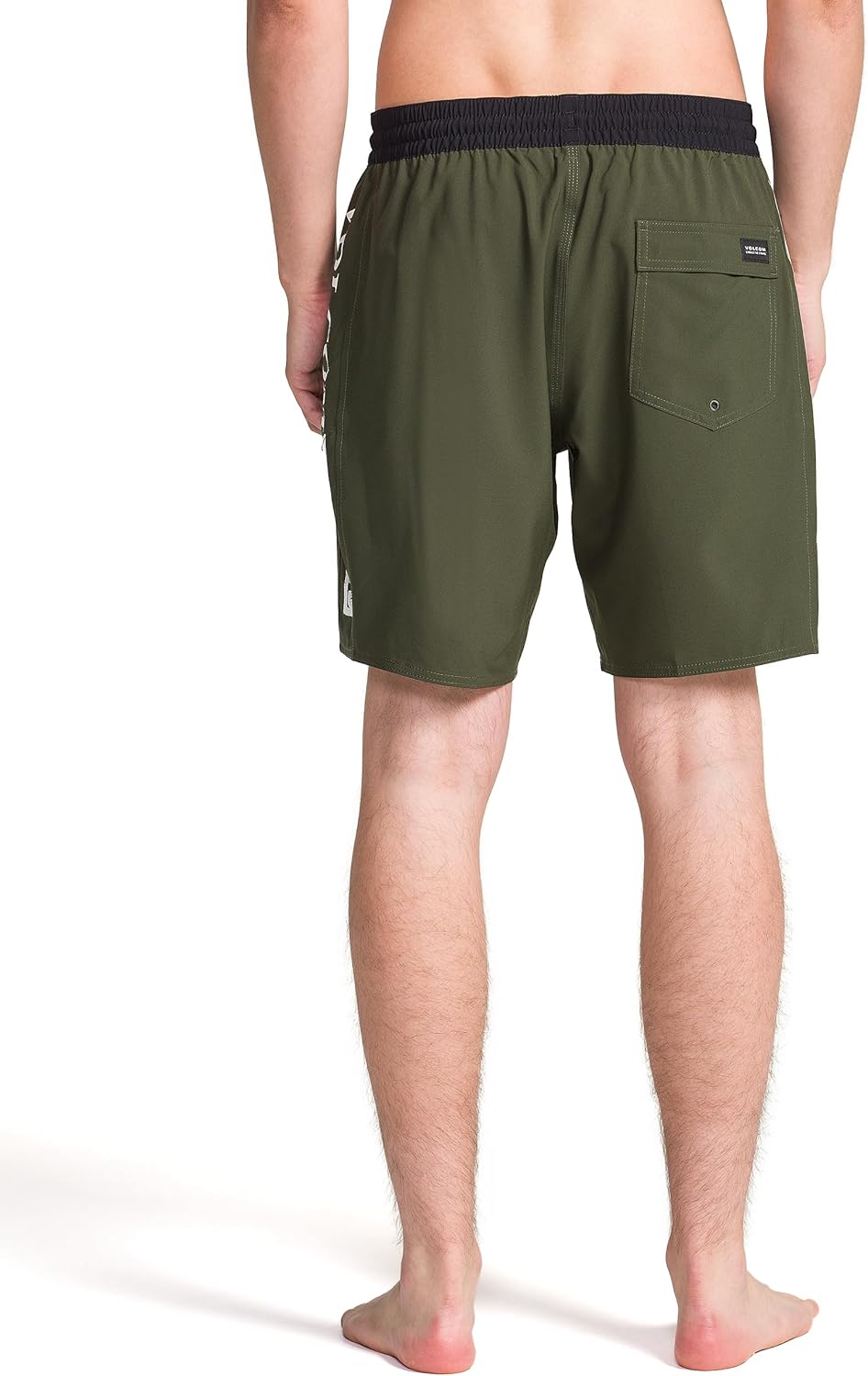 Volcom Men's 18" Elastic Waist Surf Swim Trunks – Quick-Dry Boardshorts with Drawstring and Back Pocket - Image 4