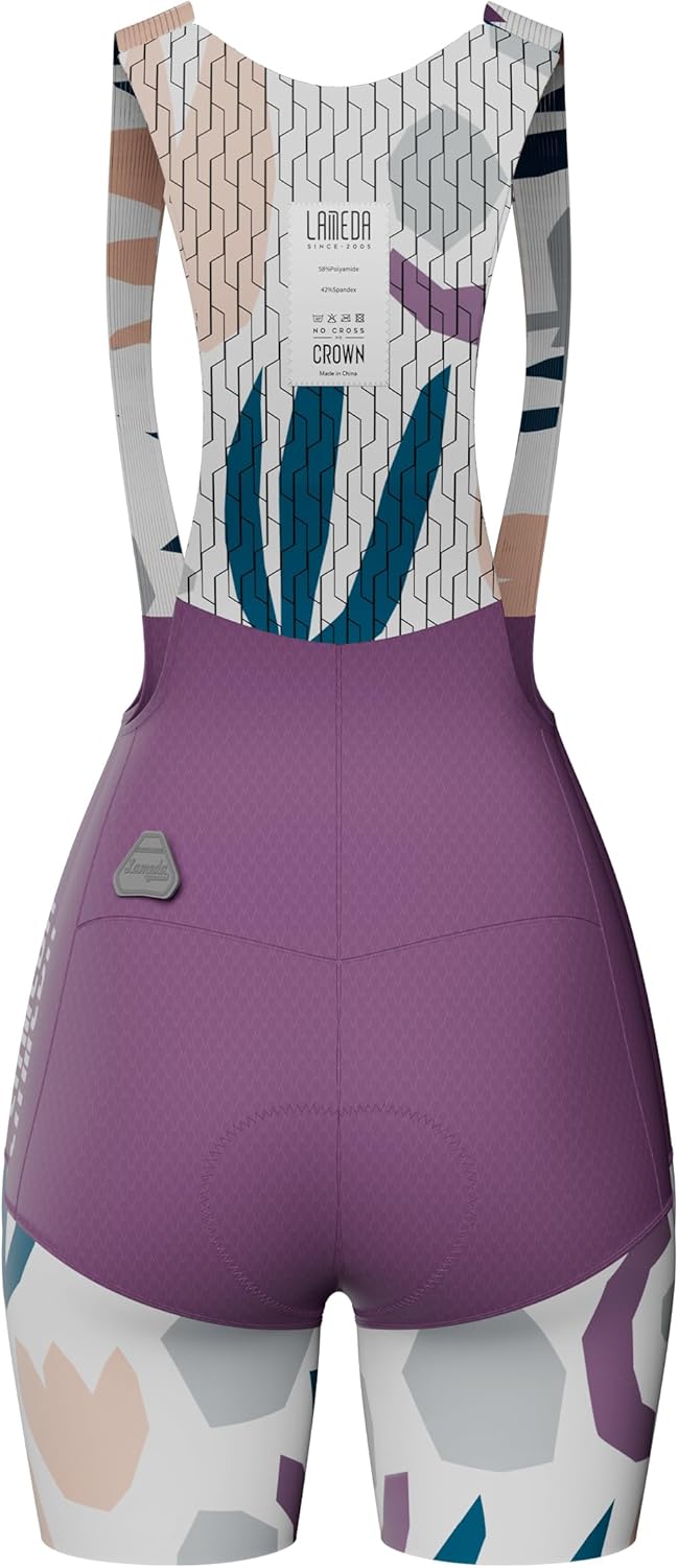 LAMEDA Womens Cycling Bib Shorts Padded Bike Bibs, High Stretchy Biking Shorts UPF50+ - Image 3