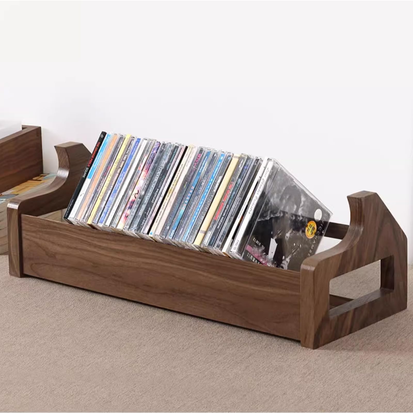 FfiMe Game Disc CD, regał na książki, na 40 płyt DVD, organizer do przechowywania multimediów, drewno, album muzyczny, stojak na albumy, stojak na albumy, uchwyt do przechowywania płyt