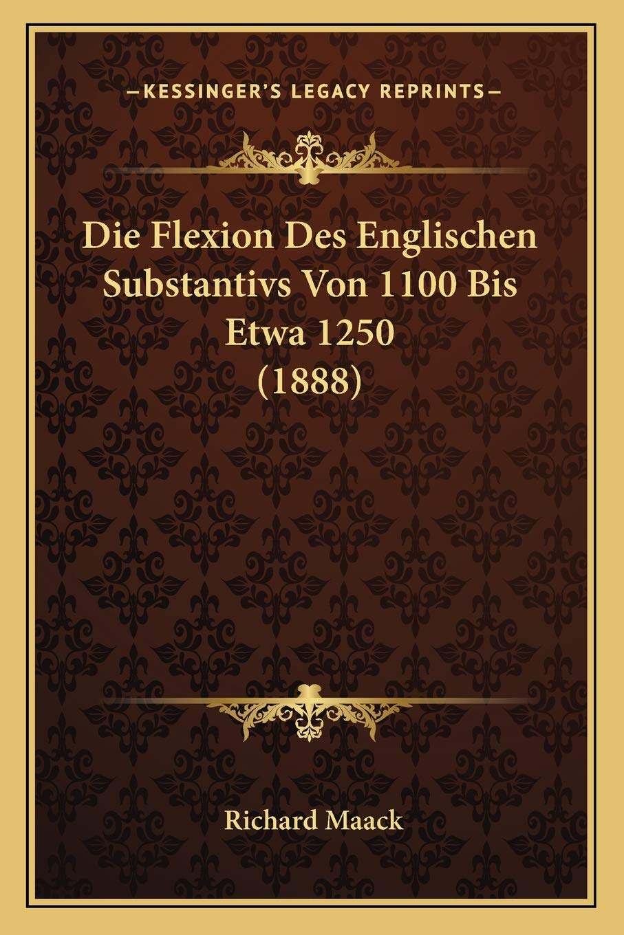 Die Flexion Des Englischen Substantivs Von 1100 Bis Et