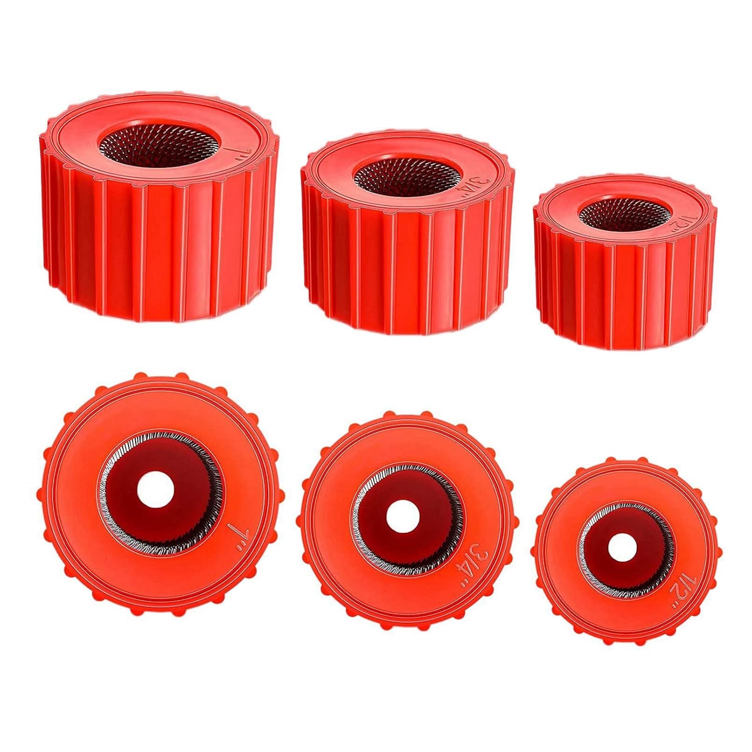 6 Pieces Copper Pipe Cleaners, Sized, Tube Cleaning Brush for Copper, Copper Pipe Cleaner (3 Sizes)