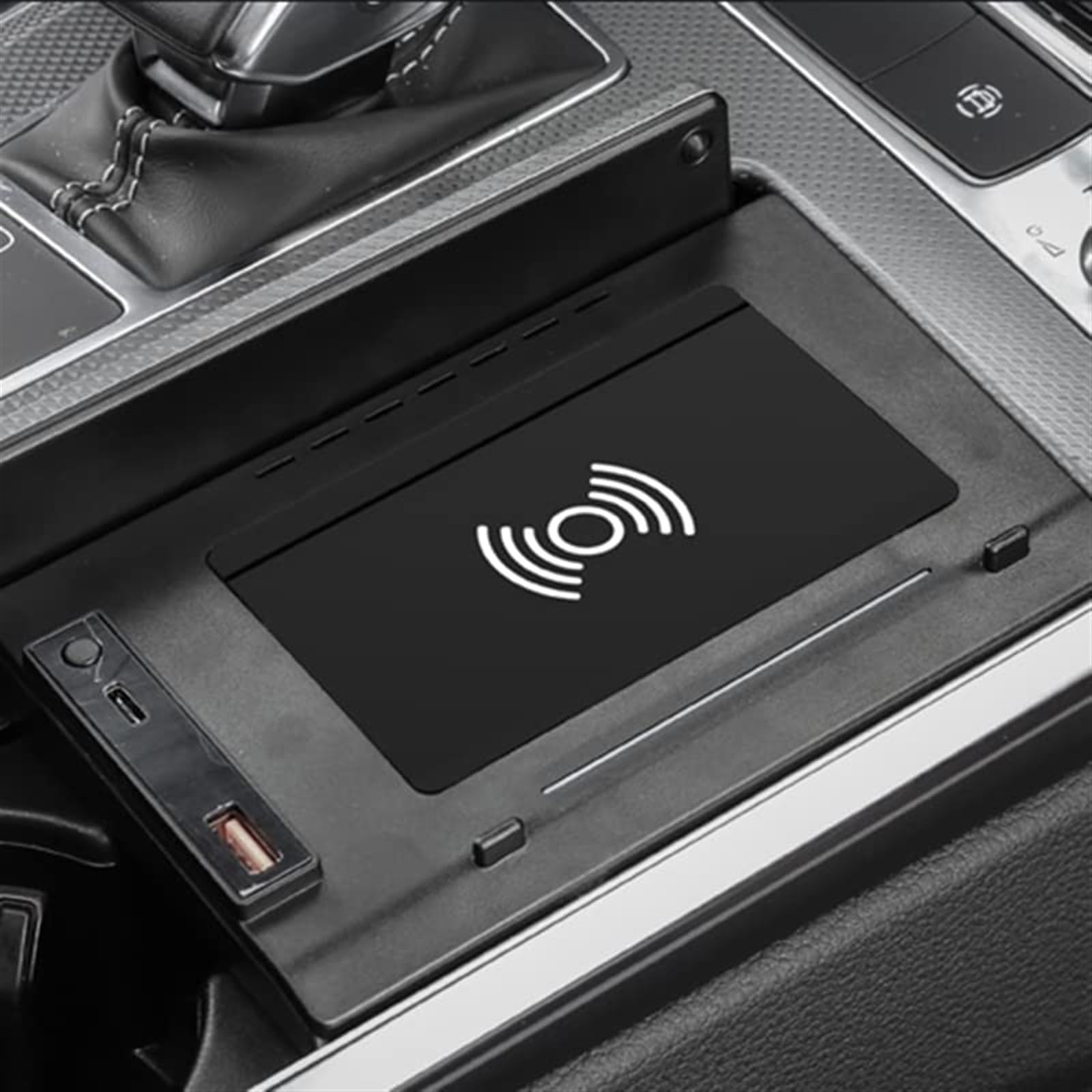 Bezprzewodowa ładowarka samochodowa 15w szybkie ładowanie ładowarki do telefonu komórkowego Panel ładowania, dla Audi, A6 C8 S6 RS6 A7 S7 RS7 2019 2020 2021 2022 Samochodowa płyta ładująca