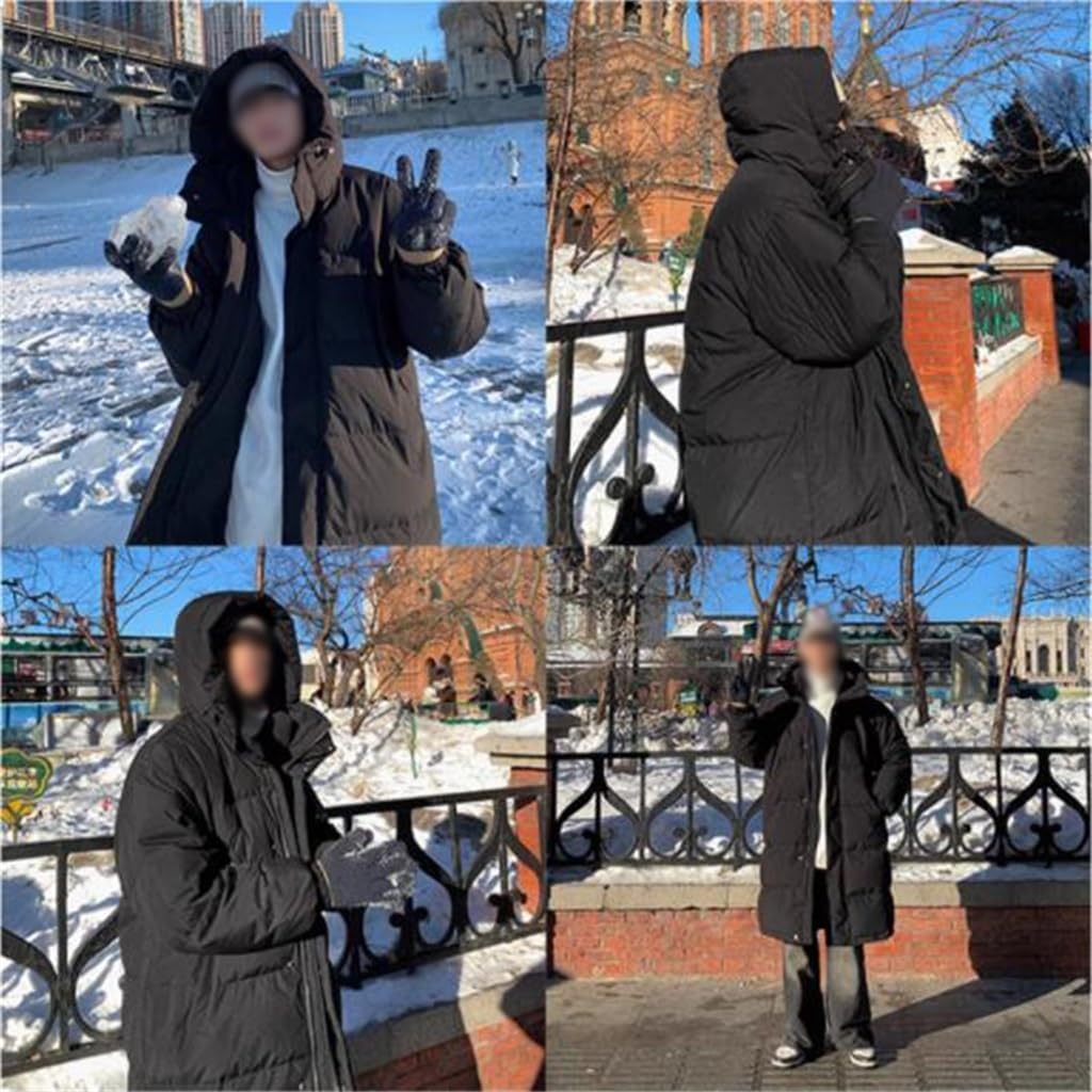 VIDI Small Trench Coat Men's Long Down Jacket Winter Thick Versatile Englands