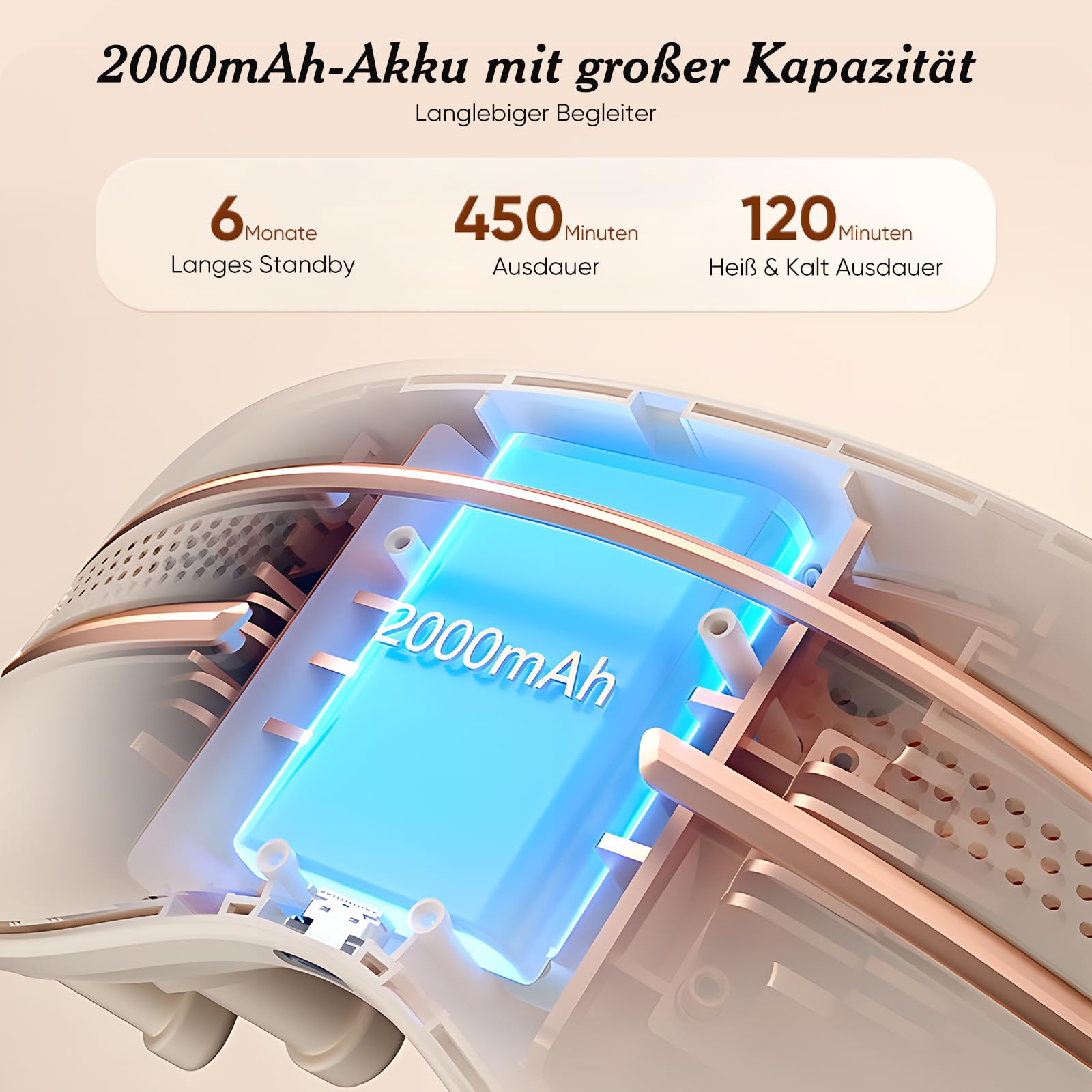 Augenmassagegerät mit Heiß und Kältetherapie, migräne kühlmaske mit Massage und Bluetoothe, Augen Massagegerät Augenmaske für strapazierte/trockenen Augen/Augenringe,Geschenke für Männer Frauen