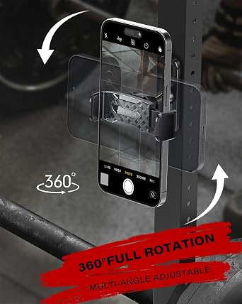 APPS2Car Magnetic Phone Holder for Gym, Alloy Base & Joint for Strong Hold