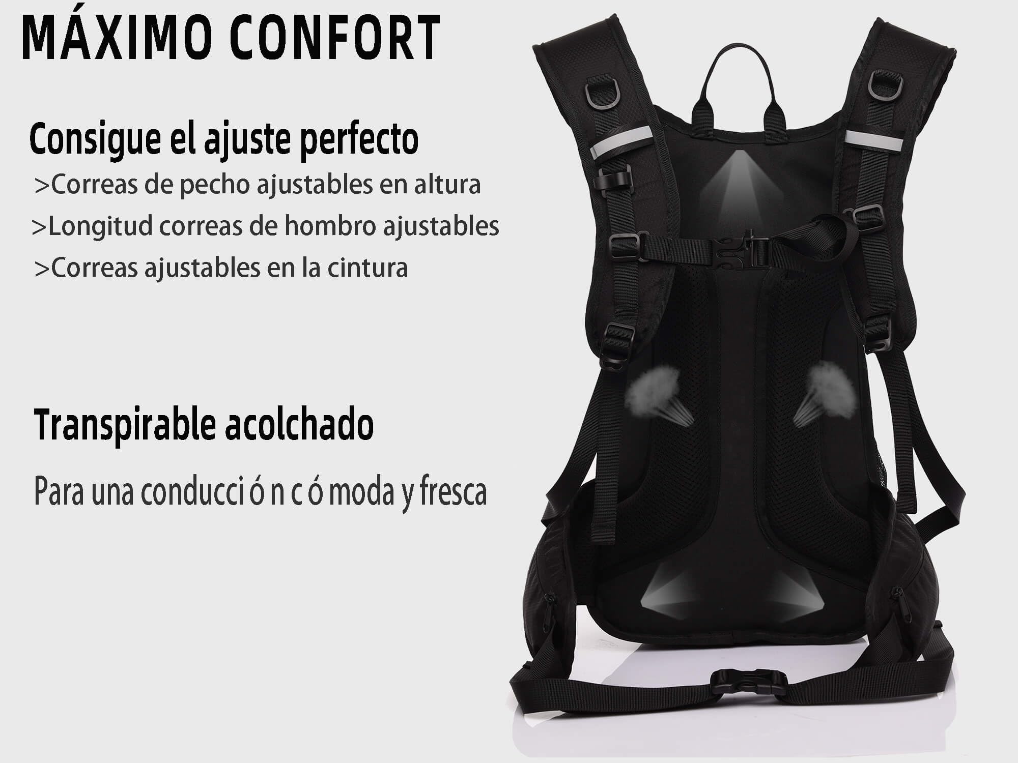 Mochila de hidratación con Bolsa de Agua 2L, Mochila vejiga de Agua térmico para Bicicleta Montaña, Ciclismo, Esquí, Senderismo, Ligero Bolsa de Deportes