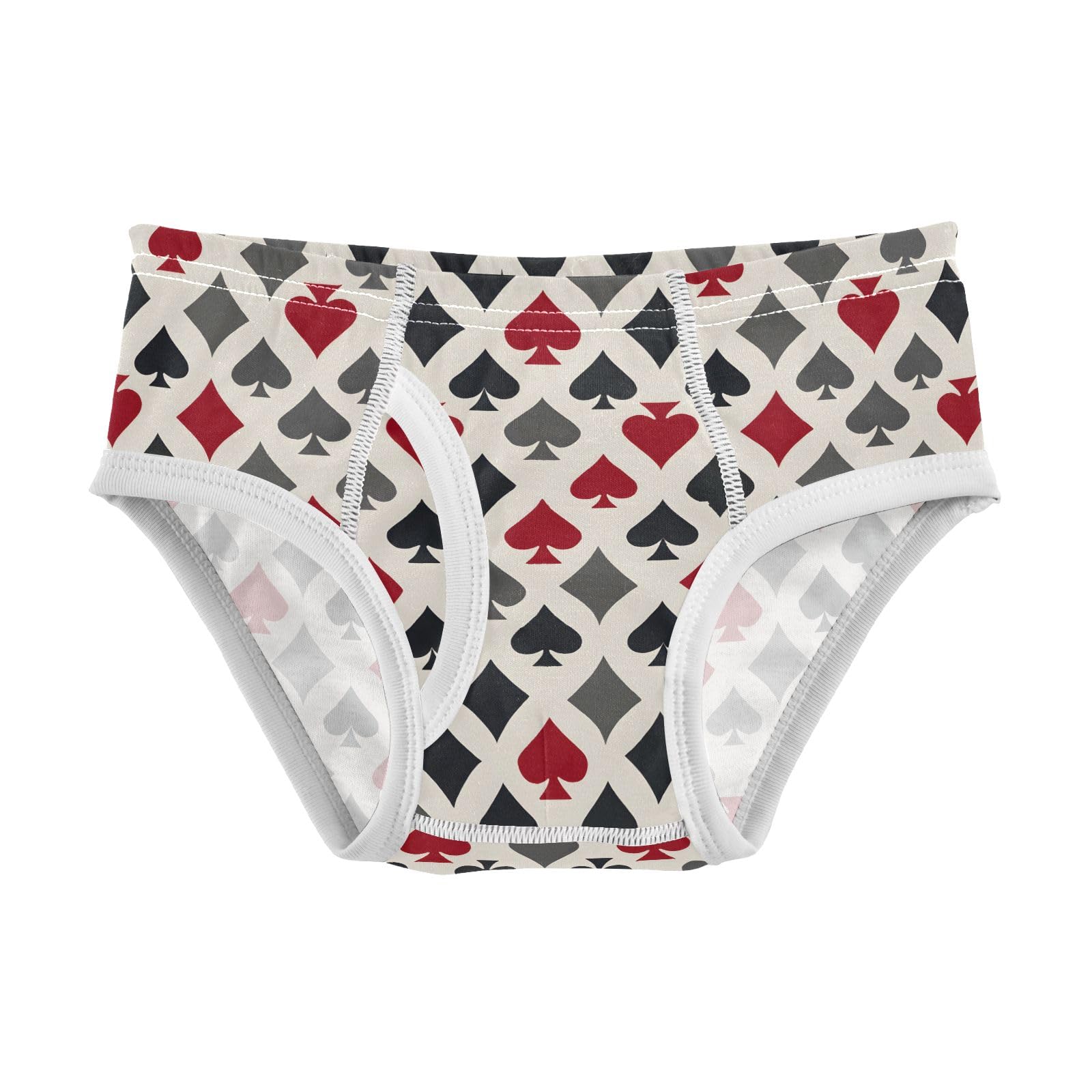 senya Baby Toddler Boys Underwear Kids Exclusive Boxer Briefs Comfort 2T Playing Card Suits in Red Black