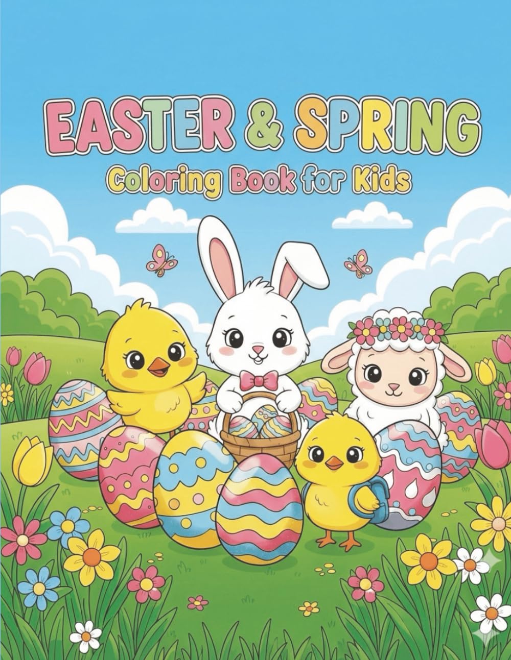 Easter & Spring Coloring Book for Kids – Toddlers & Preschoolers: Easy Easter and Spring Coloring Pages for Kids Ages 2–6 | Perfect Easter Basket Stuffer for Toddlers and Preschoolers