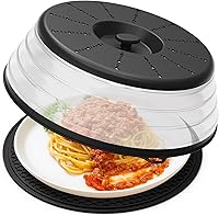 Vista 18 de WVM Cubierta para salpicaduras de microondas ventilada para alimentos, Beige