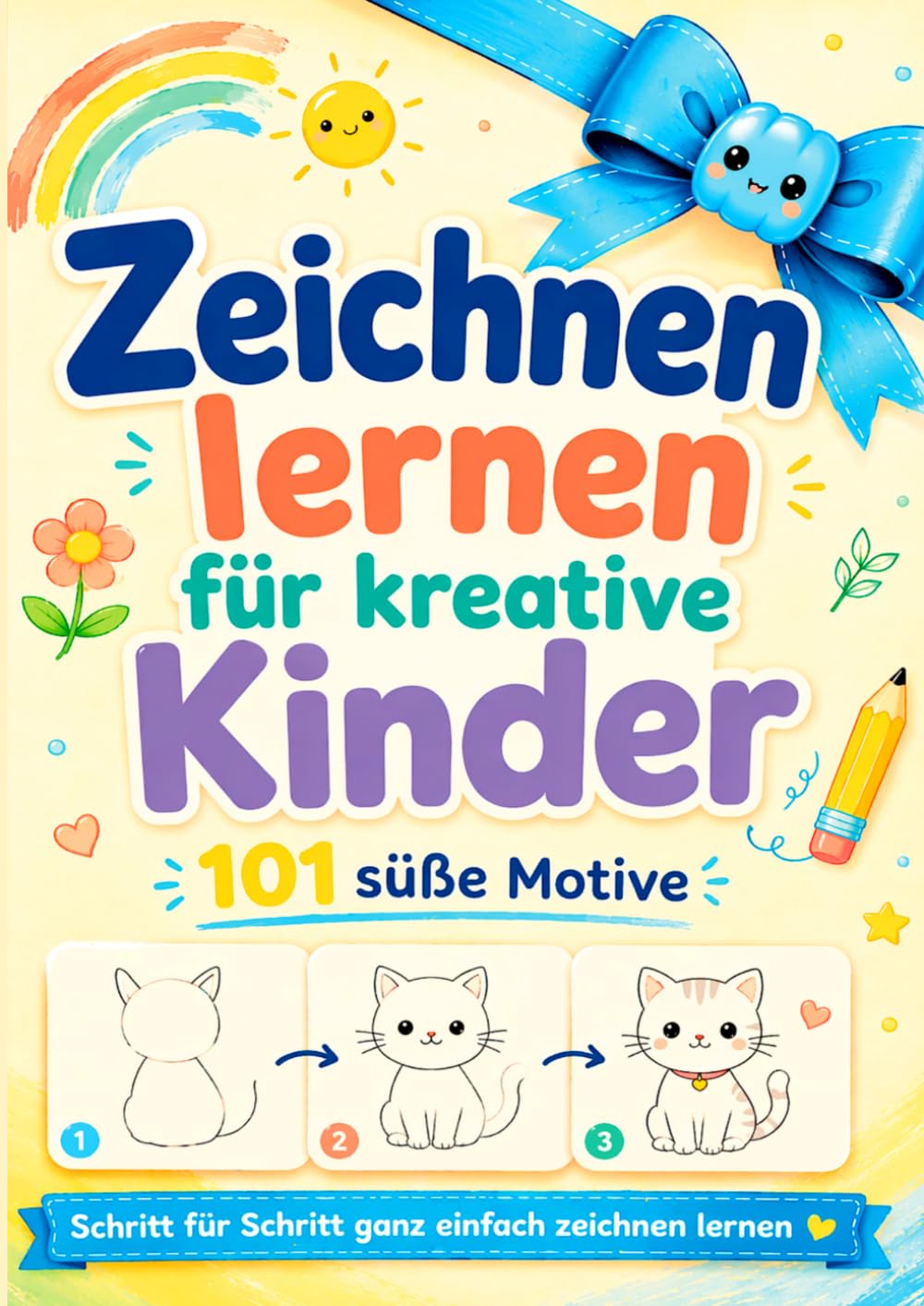 Zeichnen lernen für Kinder: 101 süße Motive Schritt für Schritt zeichnen – Das perfekte Geschenk für kleine Künstlerinnen und Künstler ab 5 Jahren