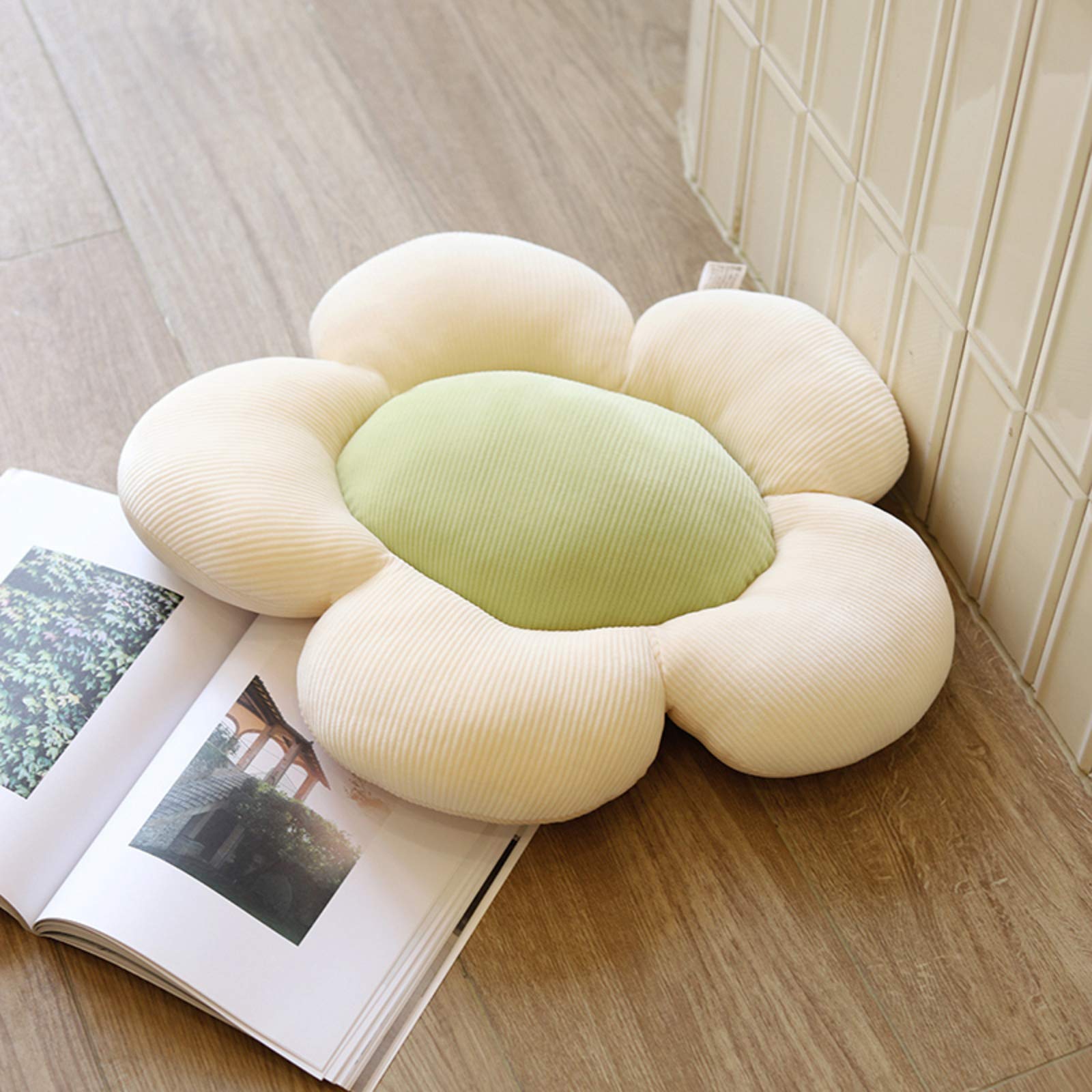 Coussin de chaise anti slip en fleur pour soulager le mal de dos sur une assise rigide