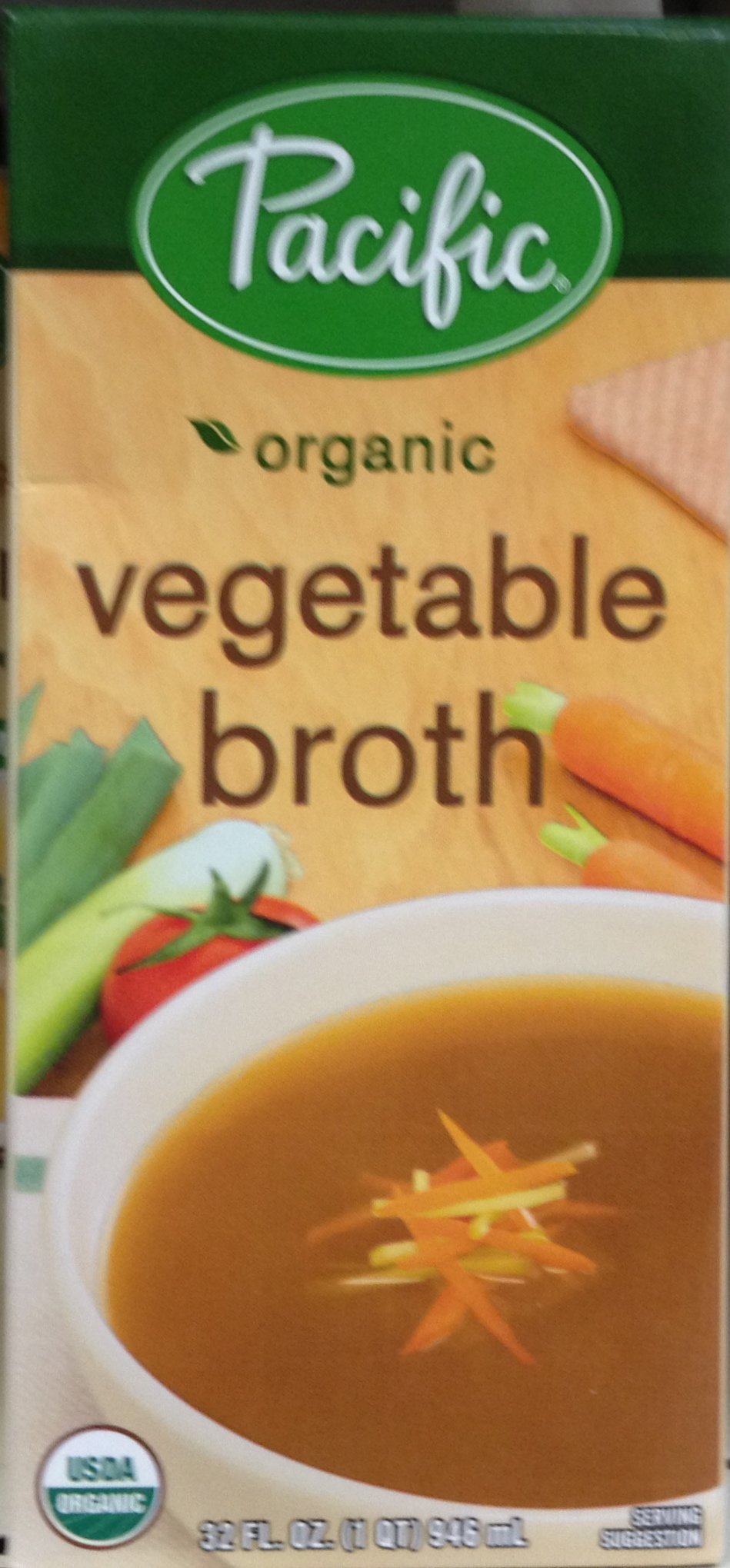 Pacific Organic VEGETABLE BROTH 32oz. (5-Pack)