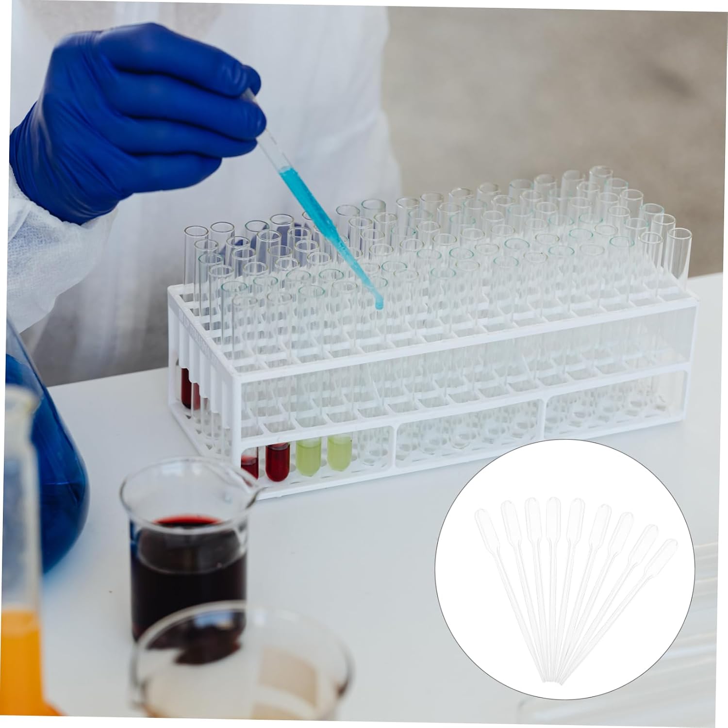 200Pcs 2ml Disposable Plastic Transfer Pipettes with Scale for Liquids | Practical Style, Suitable for Experiments and Fragrances, Micro Measuring Use, Bulk Pack for Lab Handling