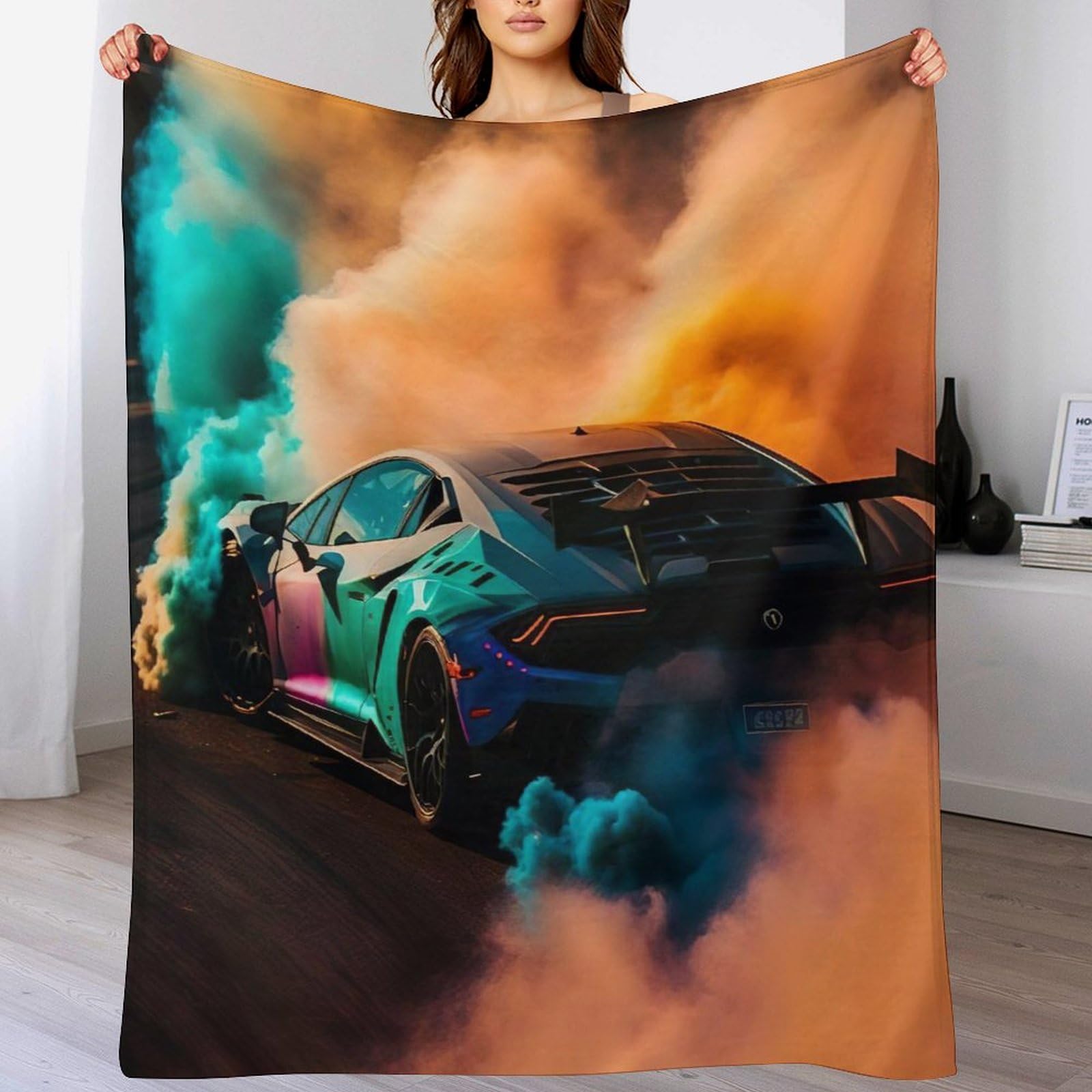 Couverture polaire voiture de sport pour un salon design et des soirées cocooning chaleureuses