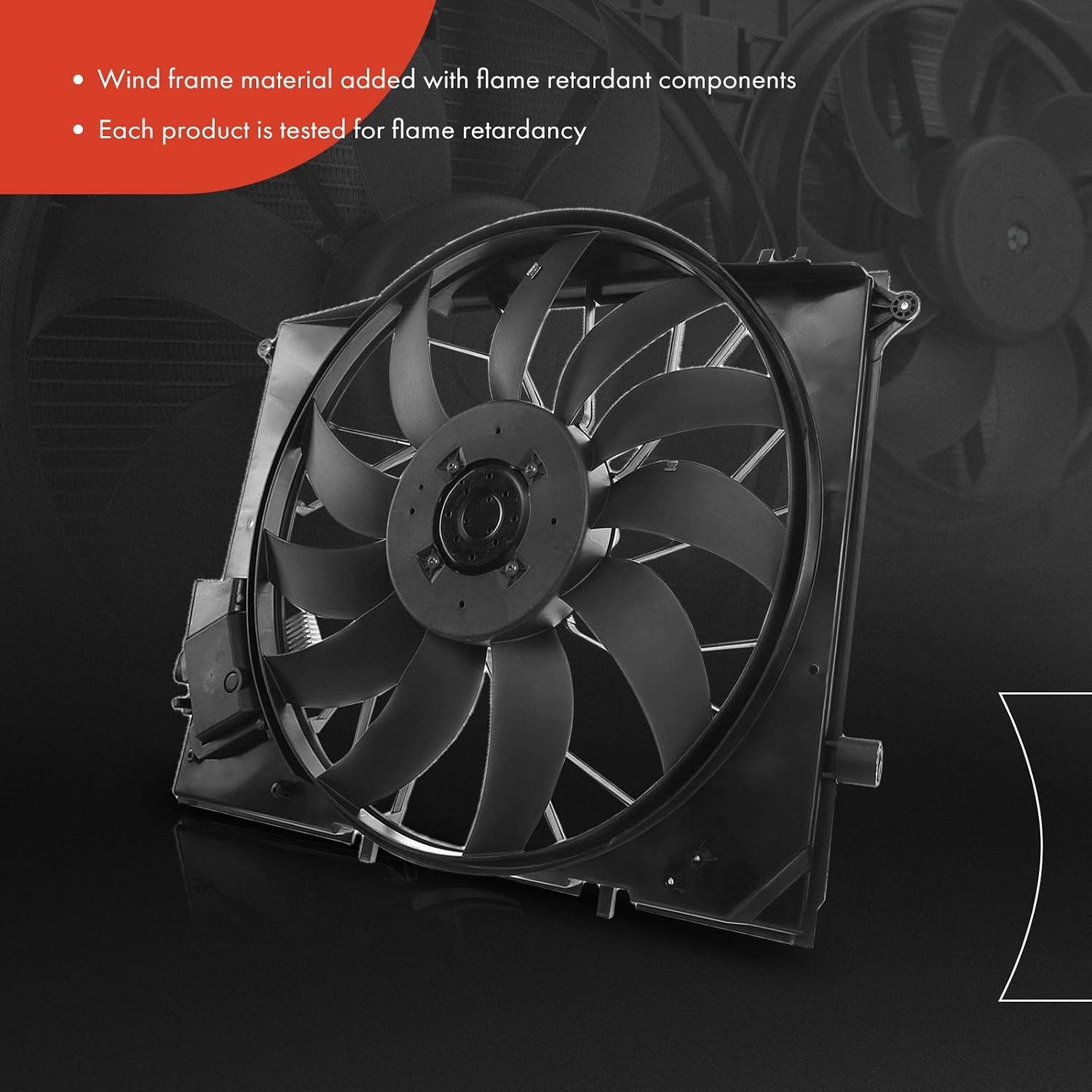 A-Premium Engine Coolant Radiator & Cooling Fan Assembly Compatible with Mercedes-Benz S350 2006, S430/S500 2002-2006, S55 AMG 2002-2004, S600, S600/SL55 AMG, CL500, CL55 AMG, 2-PC Set