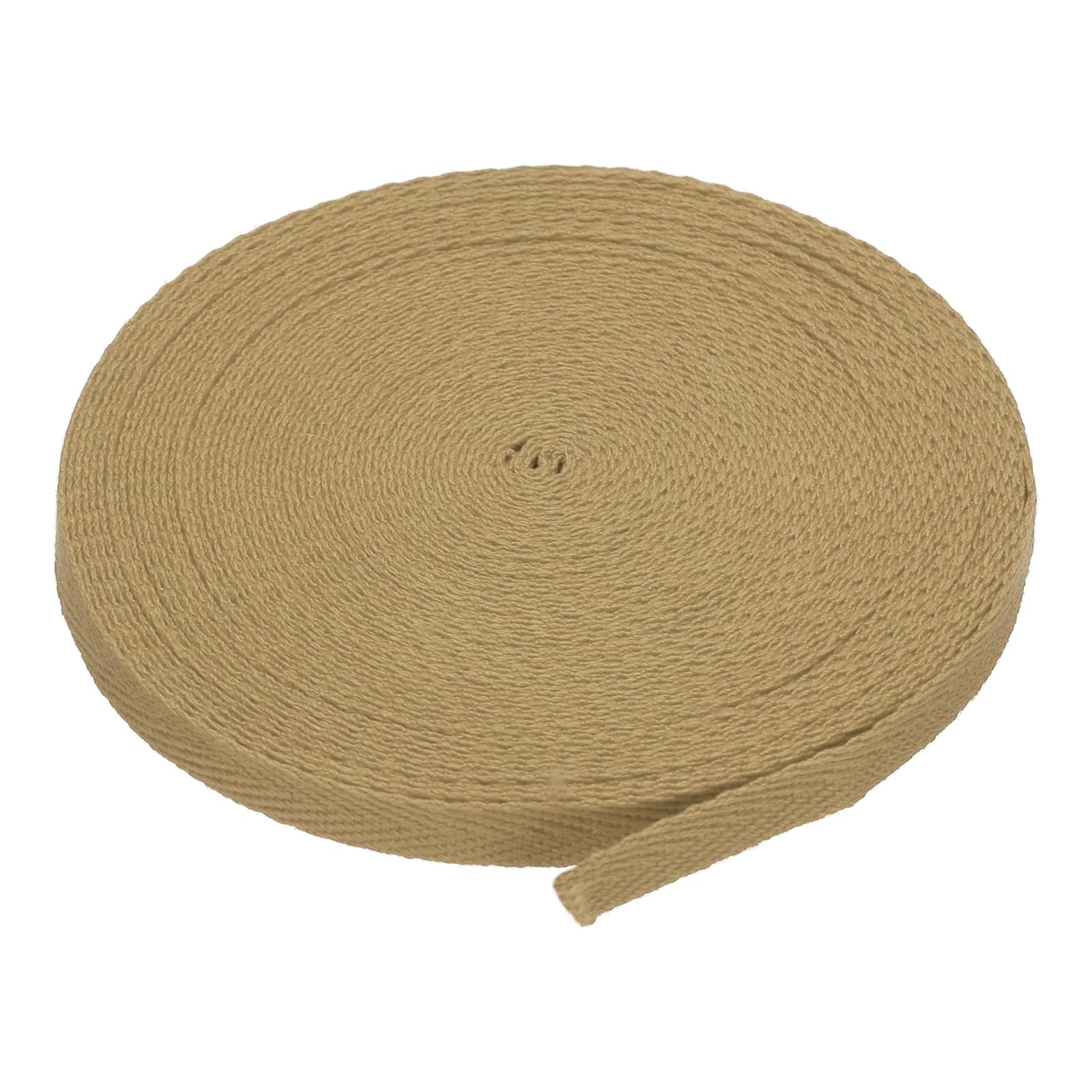 DMiotech 1/4"(0.6cm) 10 Yards Cotton Twill Tape Cotton Ribbons Bias Binding Tape Herringbone Tape Ribbons Khaki for DIY Crafts, Clothes, Sewing, Knit