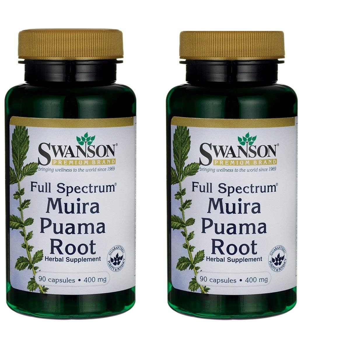 Swanson Muira Puama Root Sexual Health Supplement, 400 mg, 90 Caps, 2 Pack 90 Count (Pack of 2)