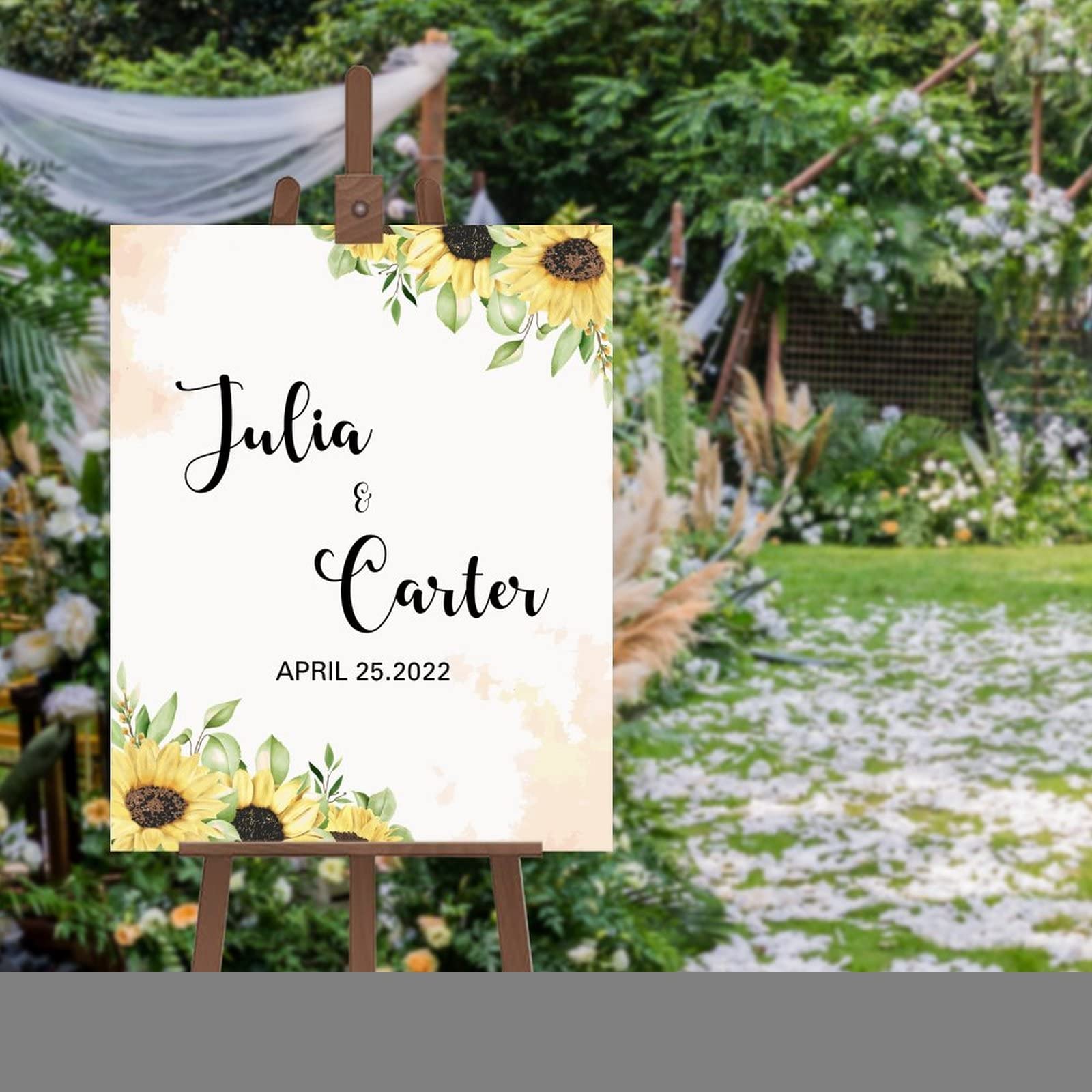 Panneau de bienvenue de mariage rustique chic pour guider vos invités à la réception de fête