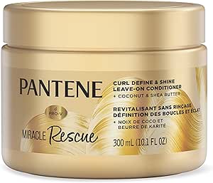 Pantene Miracle Rescue Curl Define &amp; Shine Leave-On Conditioner, 300 mL