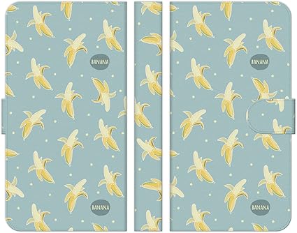 Amazon Co Jp Ruuu Rakuten Hand 手帳型 スマートフォン スマホ ケース カバー バナナ かわいい イラスト フルーツ くすみカラー 可愛い 女子 女のコ 模様 くだもの 食べ物 おもしろ 面白い 薄型 軽量 携帯ケース カード入れ付き スタンド機能あり 楽天ハンド ラクテン