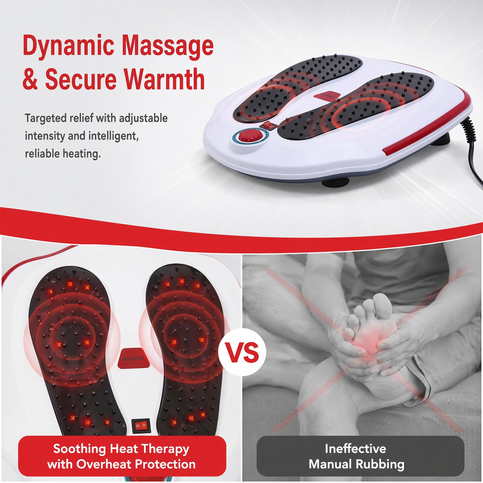 Masseur de pieds Stimulateur de circulation pour pieds et jambes, massage
