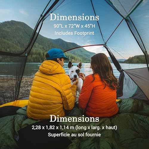 Miniatura 6 de Coleman PEAK1 - Tienda de campaña para mochileros de alta calidad, tela impermeable con clasificación de cabezal de agua de 0.079 in que puede