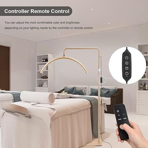 Miniatura 21 de Luz de pestañas de media luna para extensiones de pestañas y esteticistas, lámpara de pestañas LED regulable, luz de luna sin sombras para Grande