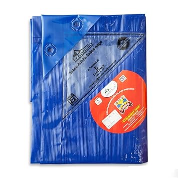 Tandhan Ecopaulin Cross Laminated Multilayer Eco-Friendly Tarpaulin Sheet Waterproof Tirpal Heavy Duty 10 X 8 Ft Poly Tadpatri - Multipurpose 70 GSM Plastic Cover Tharpai, Thadika, Tarp (Blue)