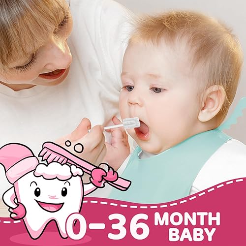 Miniatura 6 de Actualización Limpiador de lengua para bebé, cepillo de dientes para recién nacido, 52 unidades, limpiador oral para bebés, cepillo de dientes