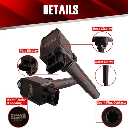Vista 35 de Juego de 4 bobinas de encendido UF491 C1552 compatibles con Chevrolet Buick Cobalt LaCrosse - 2.0L 2.2L 2.4L Reemplazar D522C, 12638824, 12578224