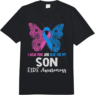I Wear Pink and Blue for My Son SIDS Awareness Support Comfort Colors Adult Heavyweight T-Shirt