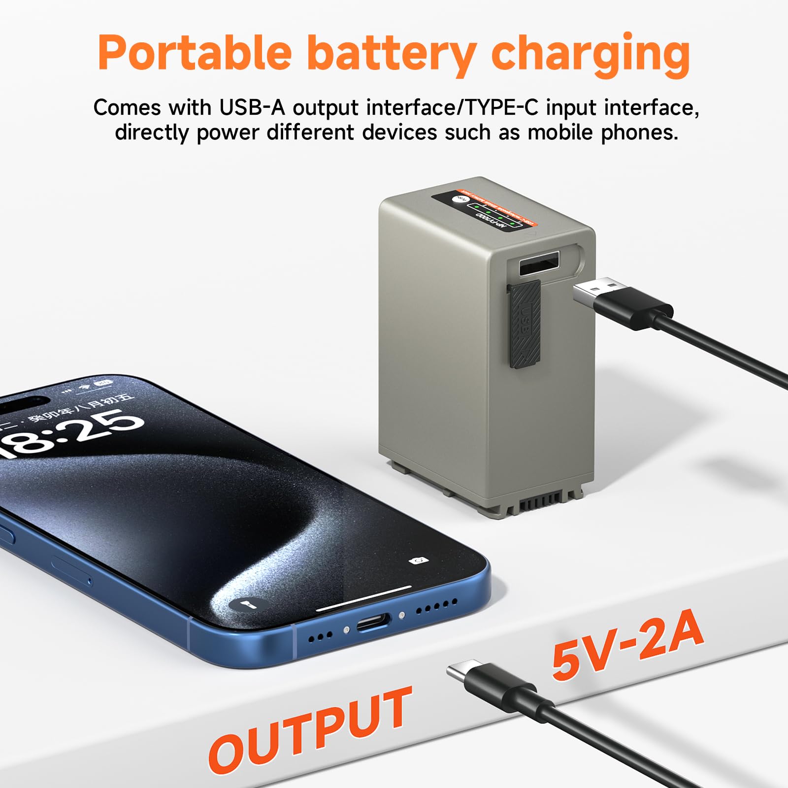 NP-FV100 USB-C batteria 4590mAh 2 pezzi per Sony NP-FH100 FH90 FH70 FH60 HDR-CX455 CX675 CX290 CX330 CX380 CX430V CX580V CX760V CX900 PJ540 PJ580V PJ670 PJ710V PJ 7 60V PV790V PJ810