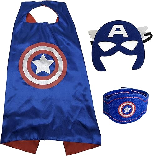 Capas y máscaras de superhéroe para niños - Capas de satén y máscaras de fieltro para niños