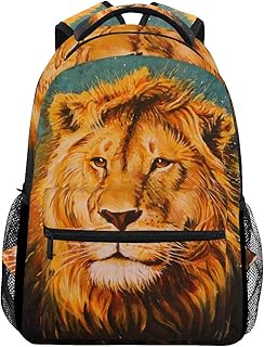 senya School Backpack Lion Of Judah Bookbag for Boys Girls Travel Bag One Size