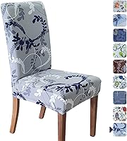 Vista 39 de SPRINGRICO Juego de 4 fundas para sillas de comedor, fundas elásticas para sillas de comedor, de elastano lavables, fundas para sillas Parsons