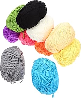 Veemoon Madejas De Hilo De Algodón 10 Pcs Para Tejer a Mano Colores Brillantes y Suaves