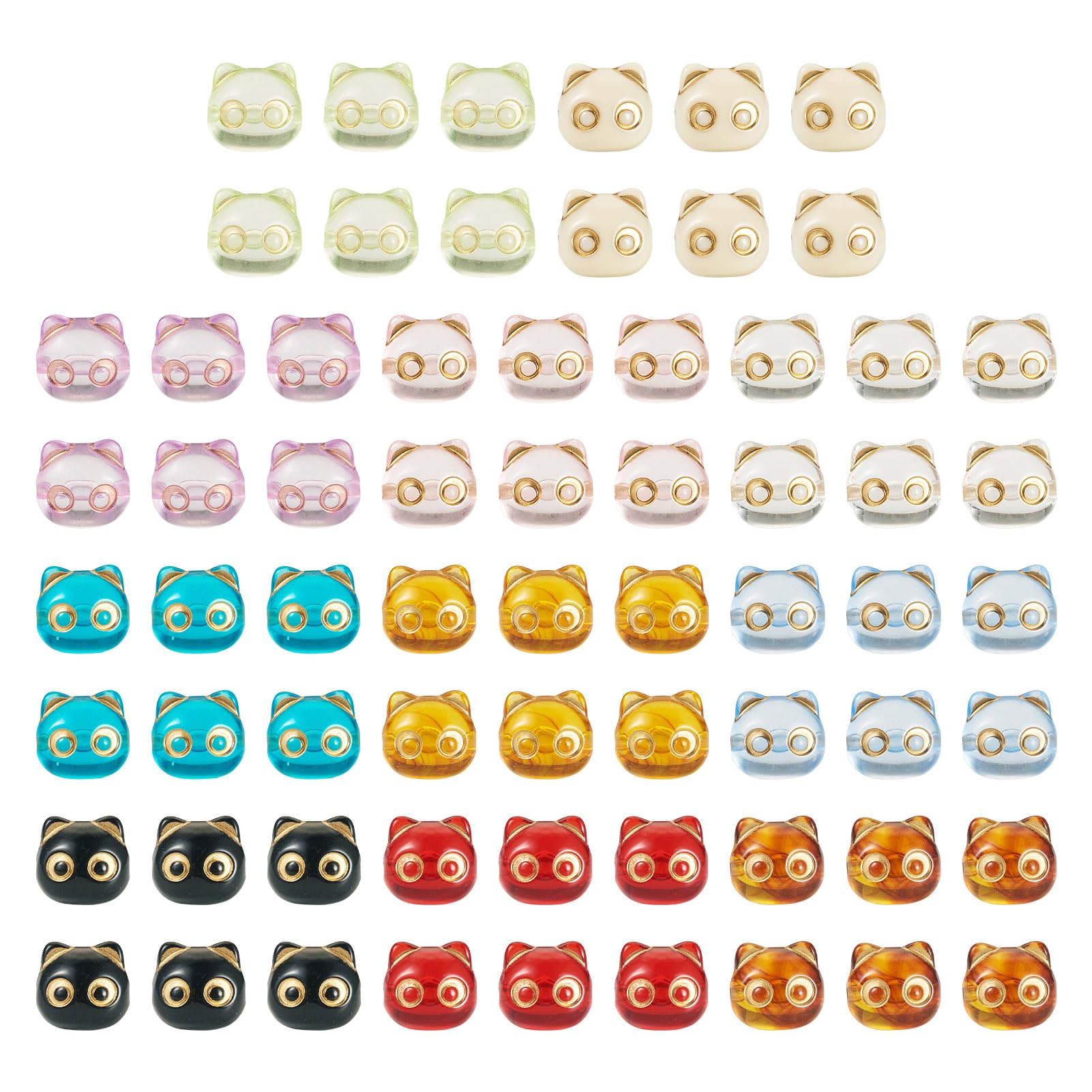Perles tête de chat pour réussir vos bijoux faits main sans outils complexes - Lot de 88