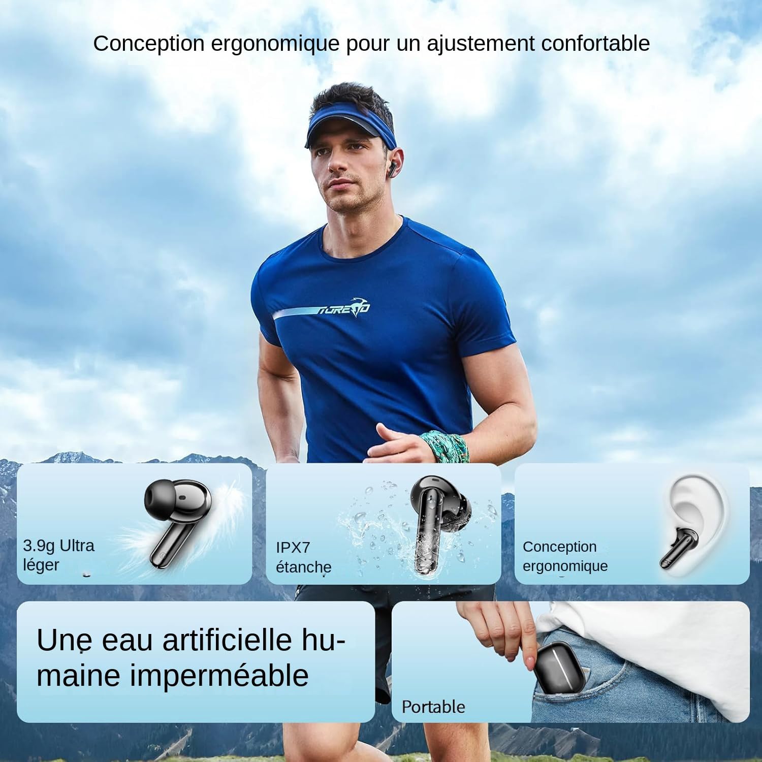 Genérico Écouteurs Bluetooth Sans Fil Avec Suppression Du