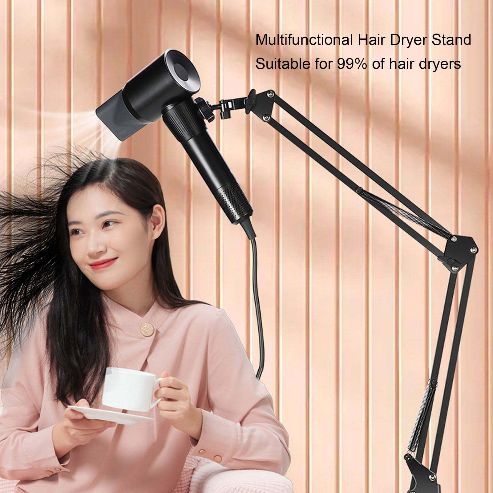 Amazon.co.jp: ヘアドライヤーホルダースタンド、360度回転、高