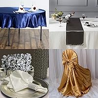Vista 4 de Efavormart - Perno de satén para banquetes de boda de 54 pulgadas de ancho x 10 yardas, tela al por mayor, para decoración de fiestas, eventos, Azul