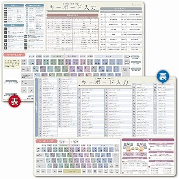 Archest Typing Practice Underlay A4 21 29.7cm Double-Sided Type with Keyboard Layout, Roman Alphabet Input Chart, Quick Reference Guide