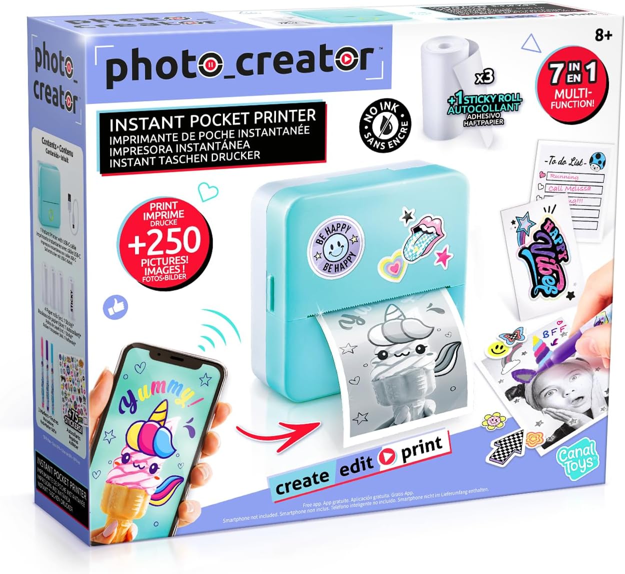 Canal Toys Photo Creator CLK 017 Pocket Instant Printer retail box front view