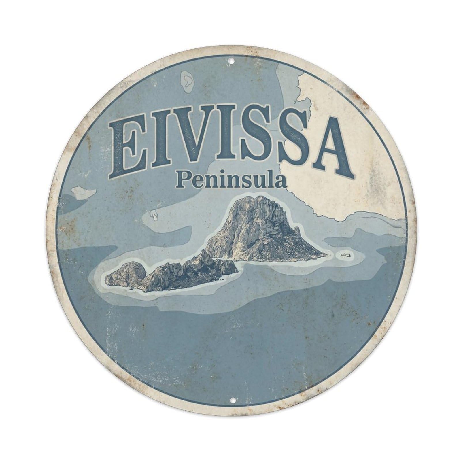 Vintage Travel Ibiza Spain Archipelago Metal Tin Sign