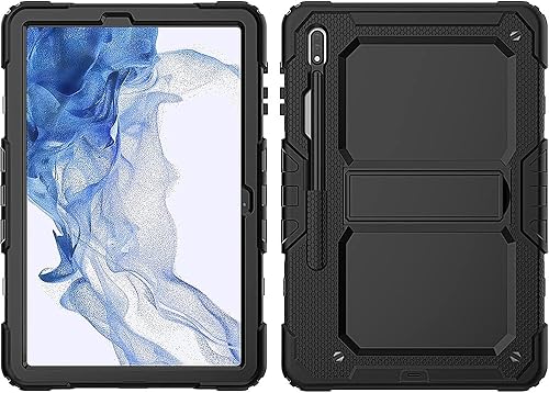 Miniatura 4 de SaharaCase Defense Series - Funda para Samsung Galaxy Tab S8 (2022) parachoques a prueba de golpes Protección de pantalla completa resistente con