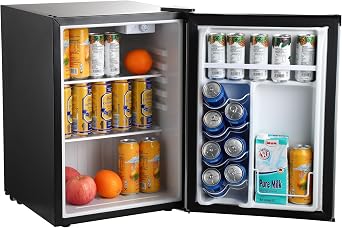 Magic Chef 2.6 Cu. Ft. Mini Fridge with No Freezer, Stainless Steel